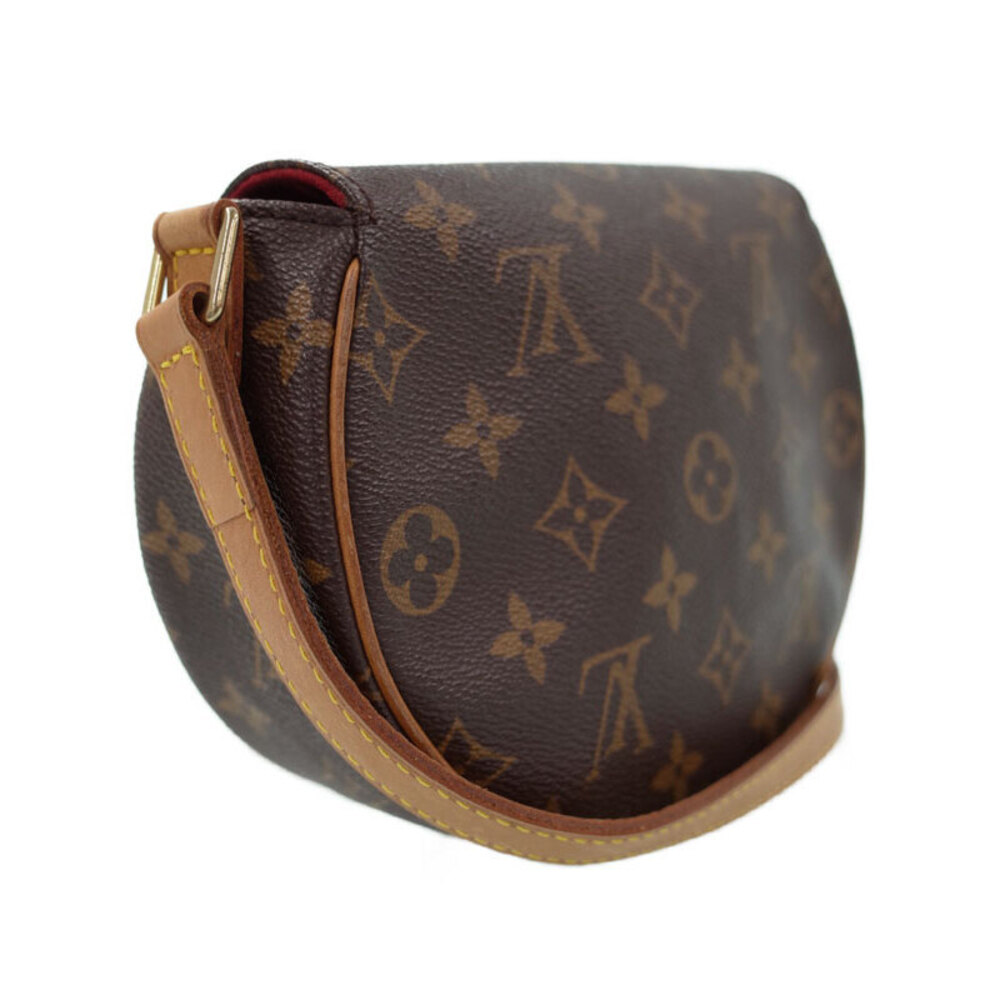 Louis Vuitton Monogram Bag Blanc Leather Shoulder White Tan Brown